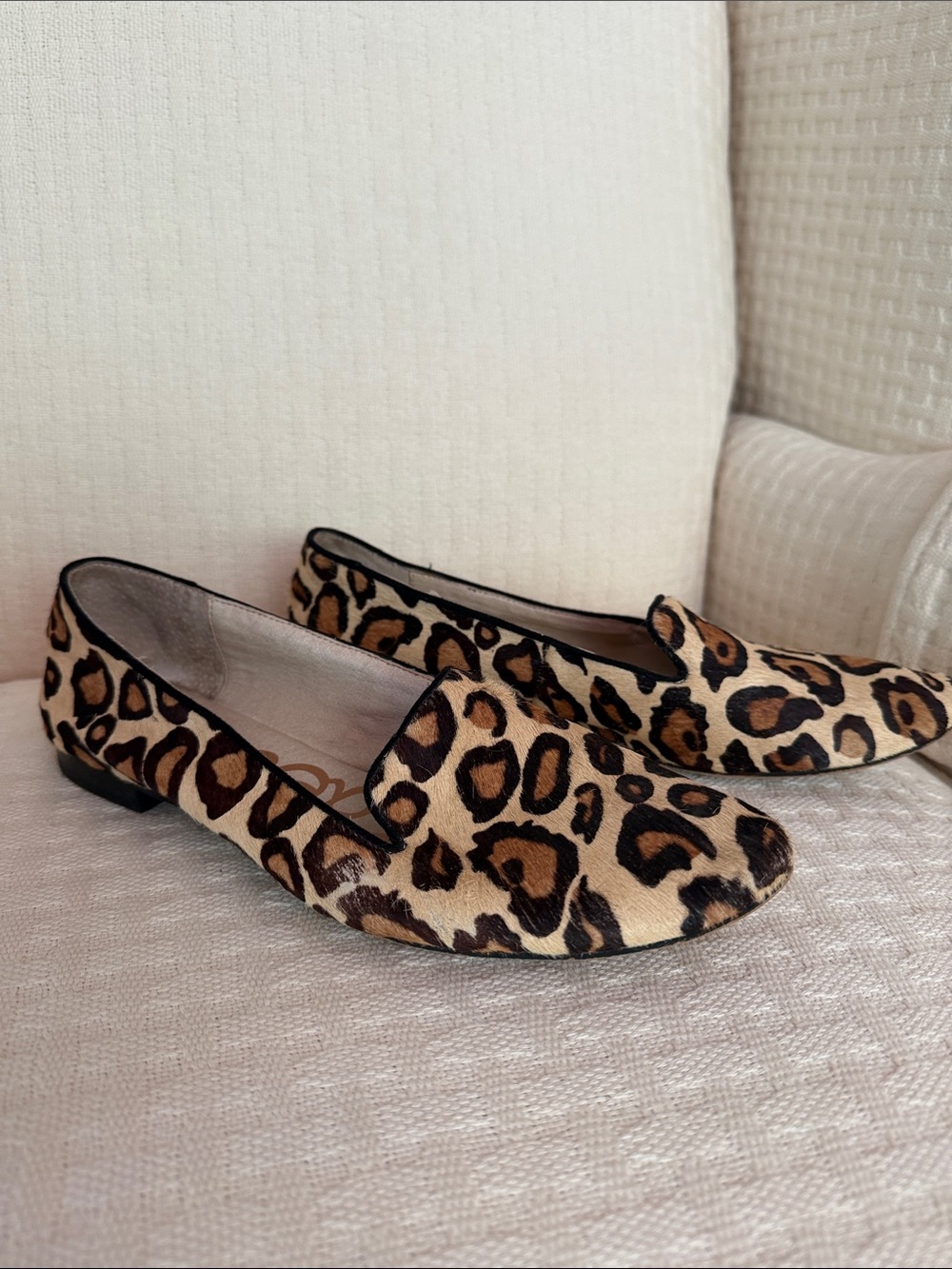 Sam Edelman Leopard Print Slip-On Loafers - Brown & Black